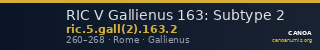 RIC V Gallienus 163: Subtype 2 — CANOA