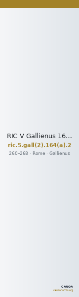 RIC V Gallienus 164(a): Subtype 2 — CANOA