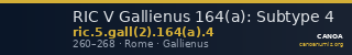 RIC V Gallienus 164(a): Subtype 4 — CANOA