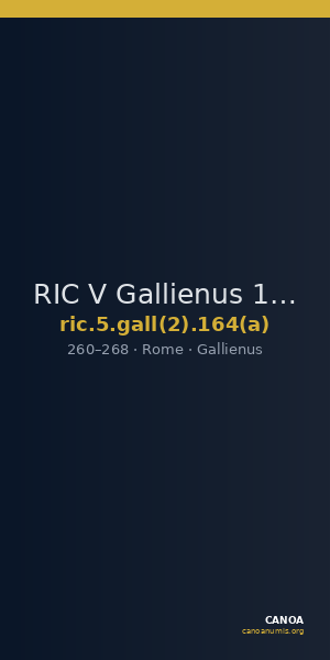 RIC V Gallienus 164(a) — CANOA