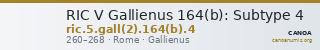 RIC V Gallienus 164(b): Subtype 4 — CANOA