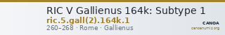 RIC V Gallienus 164k: Subtype 1 — CANOA