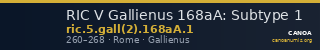 RIC V Gallienus 168aA: Subtype 1 — CANOA