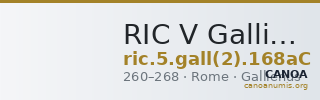 RIC V Gallienus 168aC — CANOA