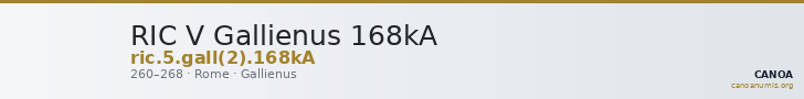 RIC V Gallienus 168kA — CANOA