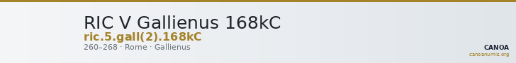RIC V Gallienus 168kC — CANOA