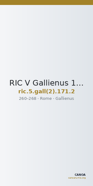 RIC V Gallienus 171: Subtype 2 — CANOA