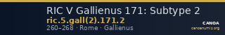 RIC V Gallienus 171: Subtype 2 — CANOA