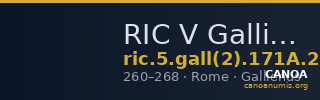 RIC V Gallienus 171A: Subtype 2 — CANOA