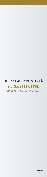 RIC V Gallienus 176k — CANOA