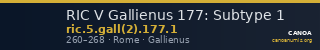 RIC V Gallienus 177: Subtype 1 — CANOA