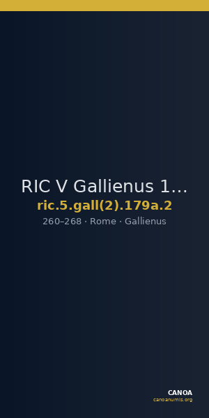 RIC V Gallienus 179a: Subtype 2 — CANOA