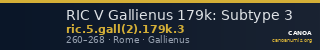 RIC V Gallienus 179k: Subtype 3 — CANOA