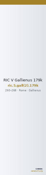 RIC V Gallienus 179k — CANOA
