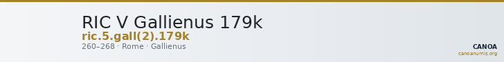 RIC V Gallienus 179k — CANOA
