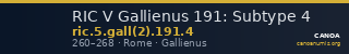 RIC V Gallienus 191: Subtype 4 — CANOA