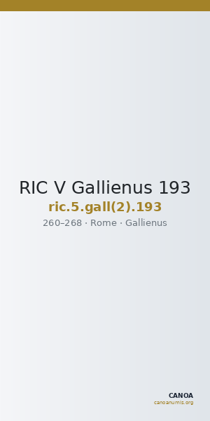 RIC V Gallienus 193 — CANOA