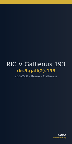 RIC V Gallienus 193 — CANOA