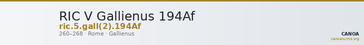 RIC V Gallienus 194Af — CANOA