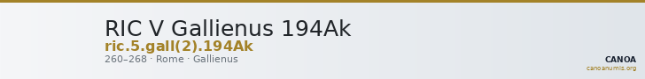 RIC V Gallienus 194Ak — CANOA