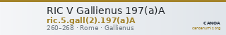 RIC V Gallienus 197(a)A — CANOA