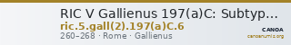 RIC V Gallienus 197(a)C: Subtype 6 — CANOA