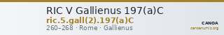 RIC V Gallienus 197(a)C — CANOA