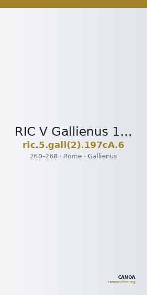 RIC V Gallienus 197cA: Subtype 6 — CANOA