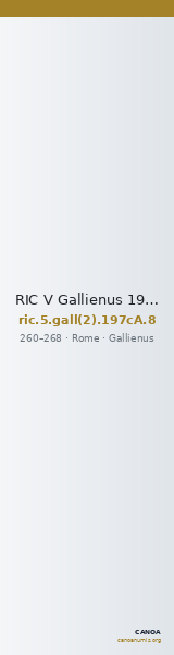 RIC V Gallienus 197cA: Subtype 8 — CANOA