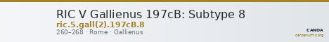 RIC V Gallienus 197cB: Subtype 8 — CANOA