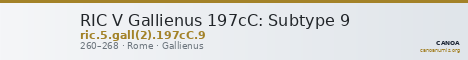 RIC V Gallienus 197cC: Subtype 9 — CANOA