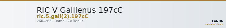 RIC V Gallienus 197cC — CANOA