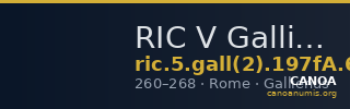 RIC V Gallienus 197fA: Subtype 6 — CANOA