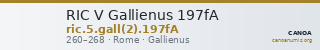 RIC V Gallienus 197fA — CANOA