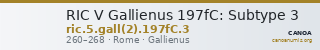 RIC V Gallienus 197fC: Subtype 3 — CANOA