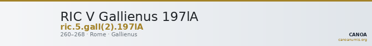 RIC V Gallienus 197lA — CANOA