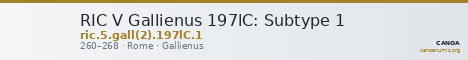 RIC V Gallienus 197lC: Subtype 1 — CANOA