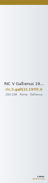 RIC V Gallienus 197lC: Subtype 6 — CANOA