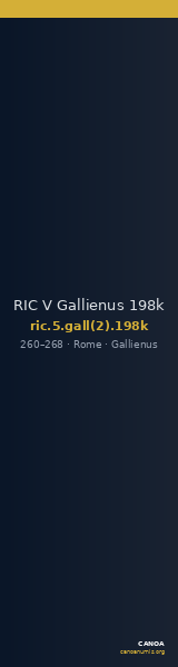 RIC V Gallienus 198k — CANOA