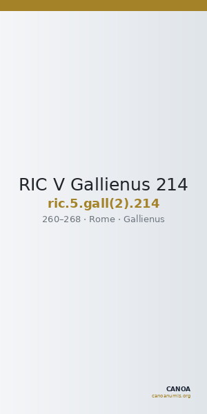 RIC V Gallienus 214 — CANOA