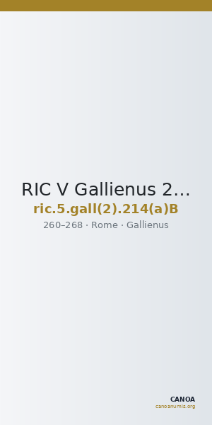 RIC V Gallienus 214(a)B — CANOA