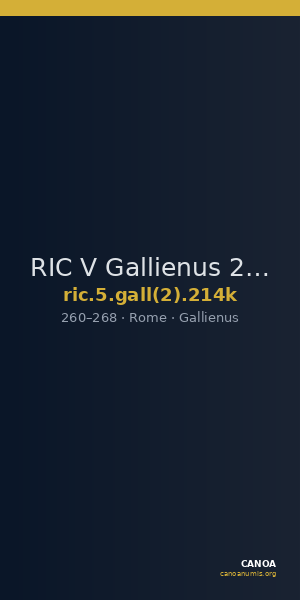 RIC V Gallienus 214k — CANOA