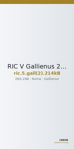 RIC V Gallienus 214kB — CANOA