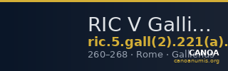 RIC V Gallienus 221(a): Subtype 1 — CANOA