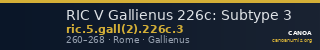 RIC V Gallienus 226c: Subtype 3 — CANOA