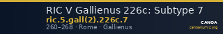 RIC V Gallienus 226c: Subtype 7 — CANOA