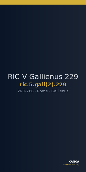 RIC V Gallienus 229 — CANOA