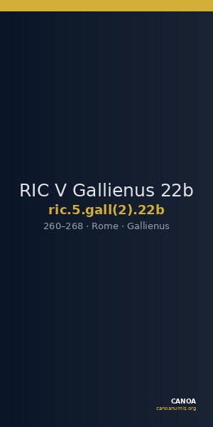 RIC V Gallienus 22b — CANOA