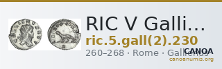 RIC V Gallienus 230 — CANOA