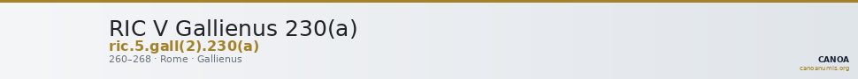 RIC V Gallienus 230(a) — CANOA